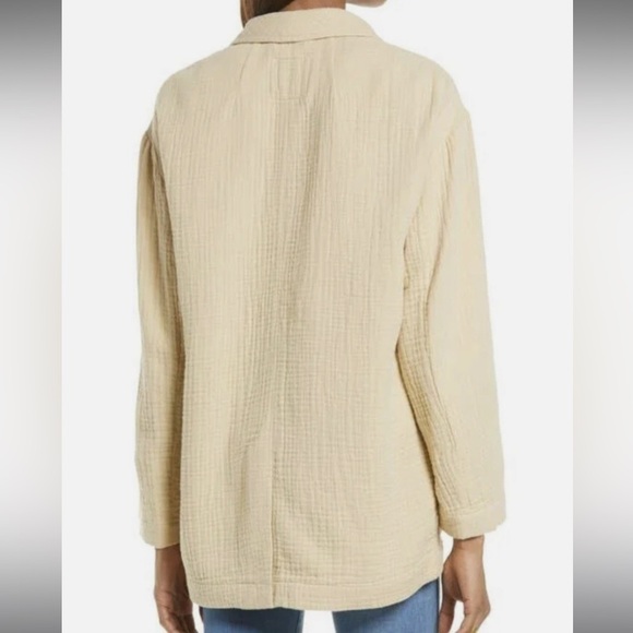 Madewell Dorset Lightspun Cream Blazer Size Large Oversized NWT - Picture 3 of 12